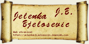 Jelenka Bjelošević vizit kartica